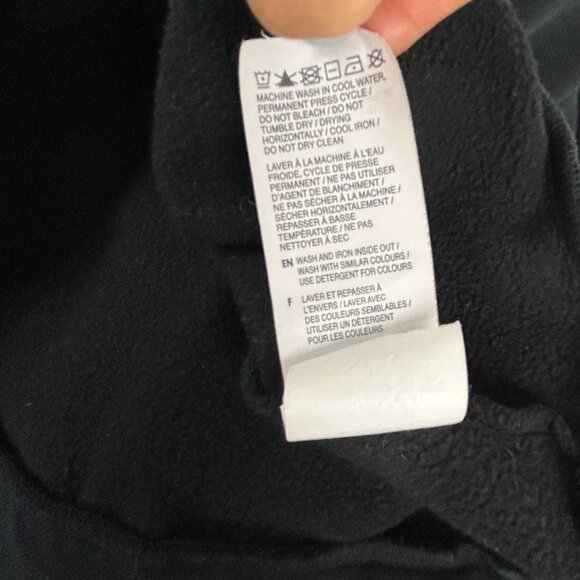 Puma Sweatshirt Women Medium Black Asymmetrical Cowl Neck Fleece Logo Pullover - Picture 12 of 13